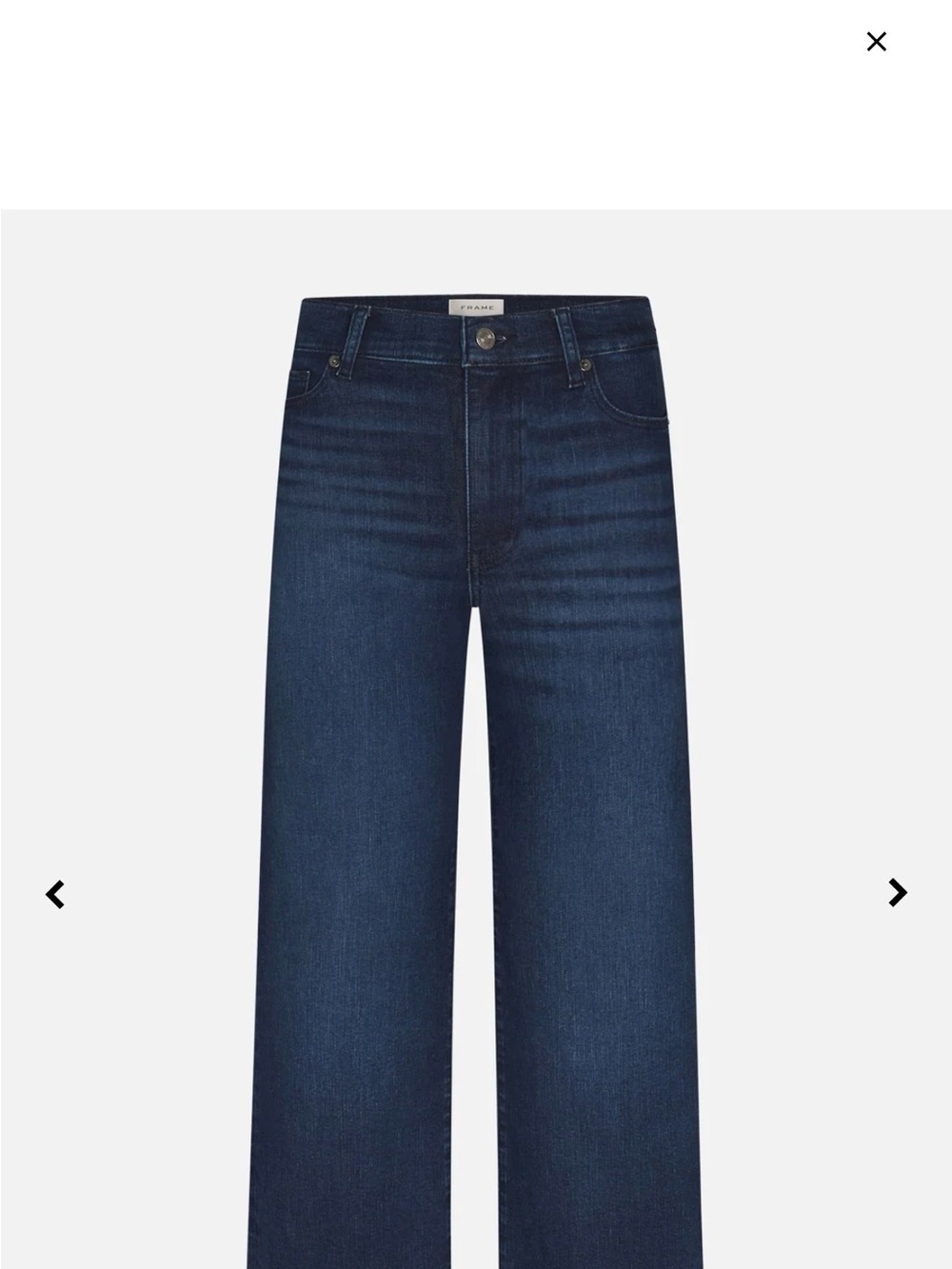 FRAME Denim Le Slim Palazzo High-Rise Jeans in Dark Indigo